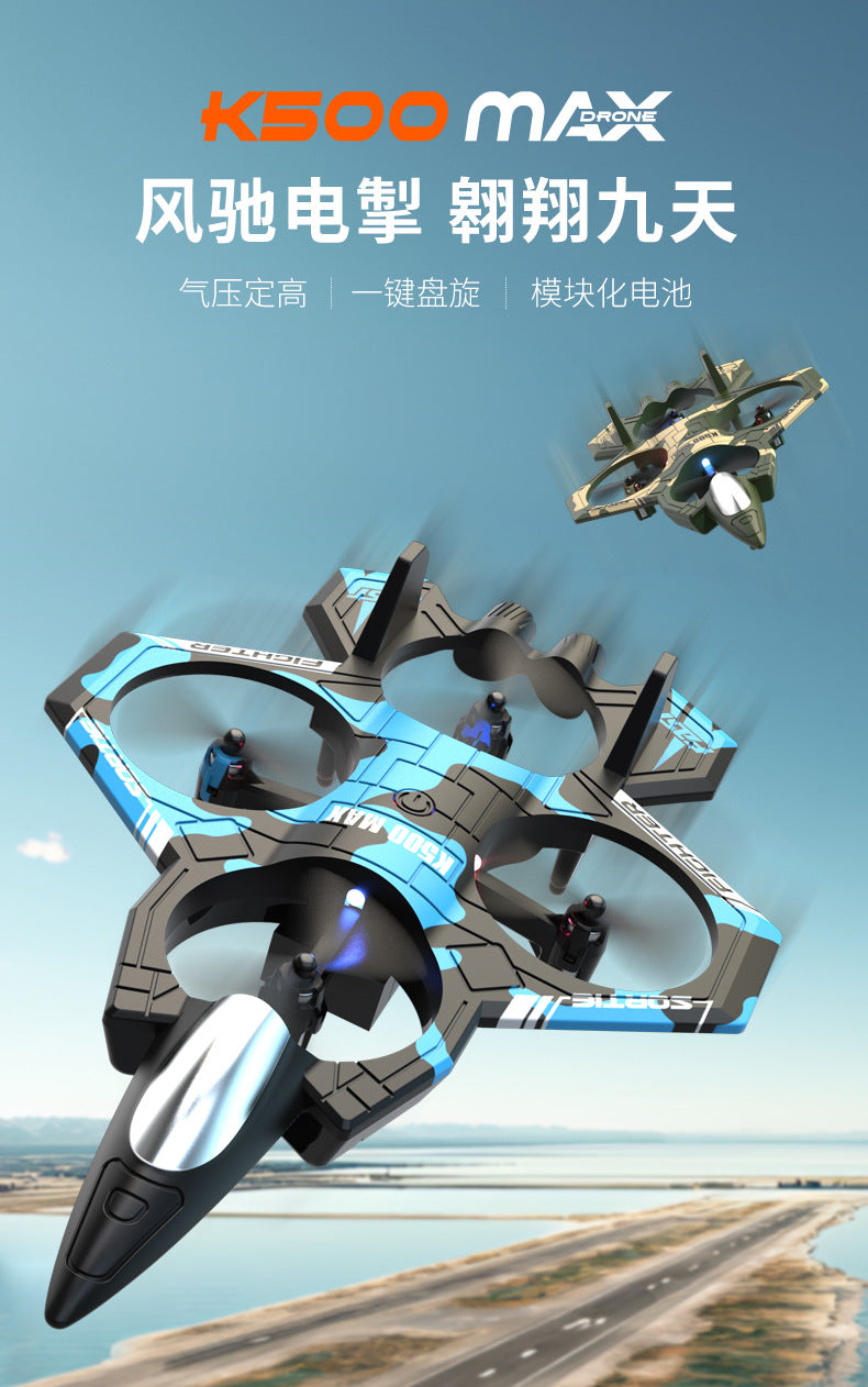 k500max combat drone with long battery life, stunt circling, fixed height remote control aircraft, low price aircraft