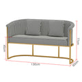 Double sofa "houndstooth cotton and linen"