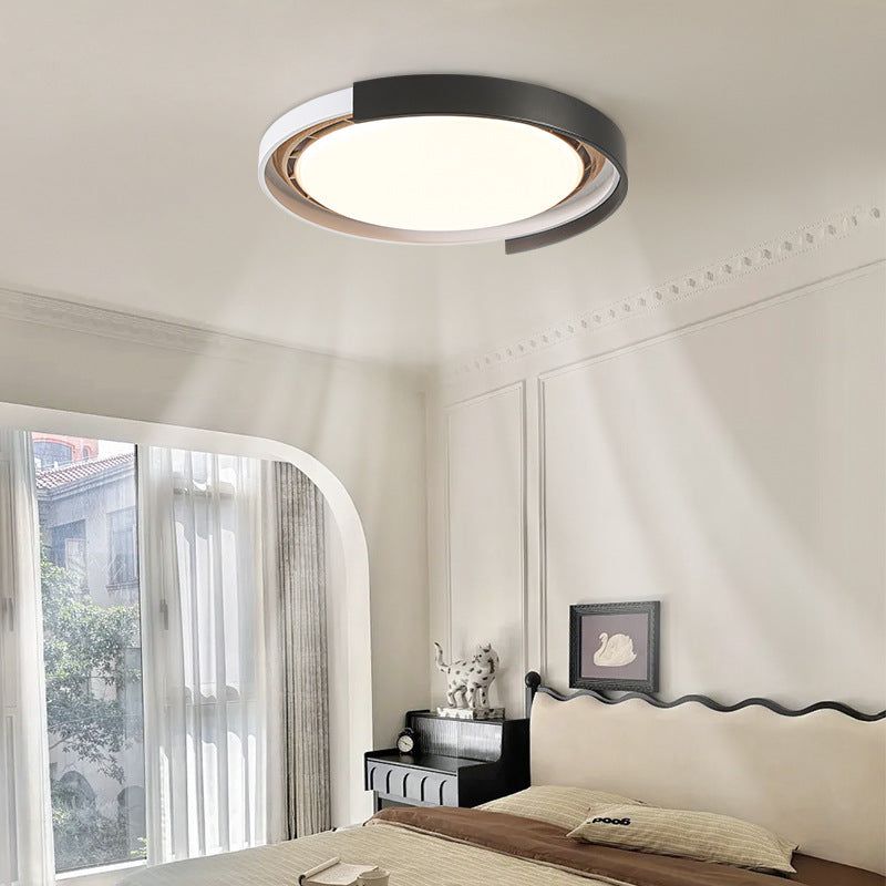 Walnut pattern bladeless fan light Minimalist bedroom ceiling light Modern simple invisible master bedroom study ceiling fan light