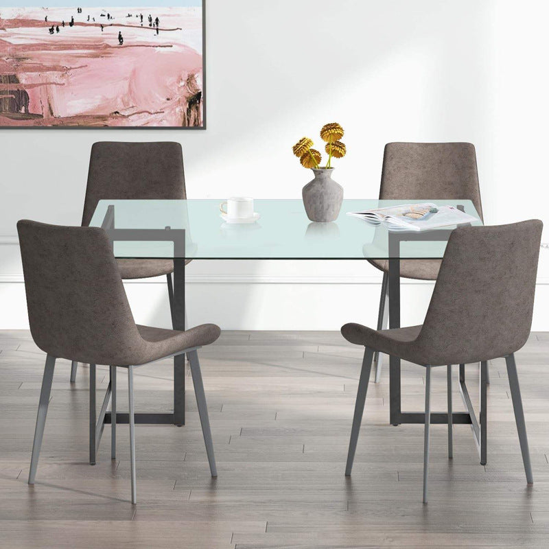 Dining tables modern casual table living room 4 people 6 people rectangular export tempered glass dining table