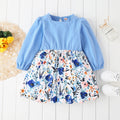 Children's long-sleeved floral bubble dress