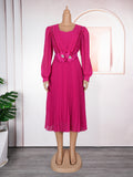 fashionnew arrivalelegantwork clothingpleated skirt   waist slimming looka chiffon dress