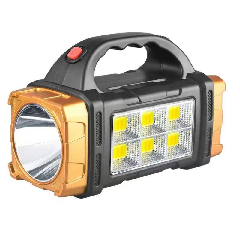 COB Multifunctional Outdoor Solar Emergency Portable Searchlight USB Charging Camping Outdoor Lighting Flashlight