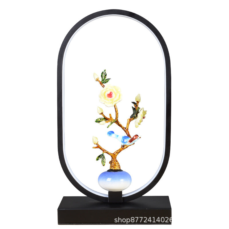 Creative ornament table lamp - bedroom bedside lamp - remote & touch control - deer design - round - wedding decoration - smart gift - tea table lamp