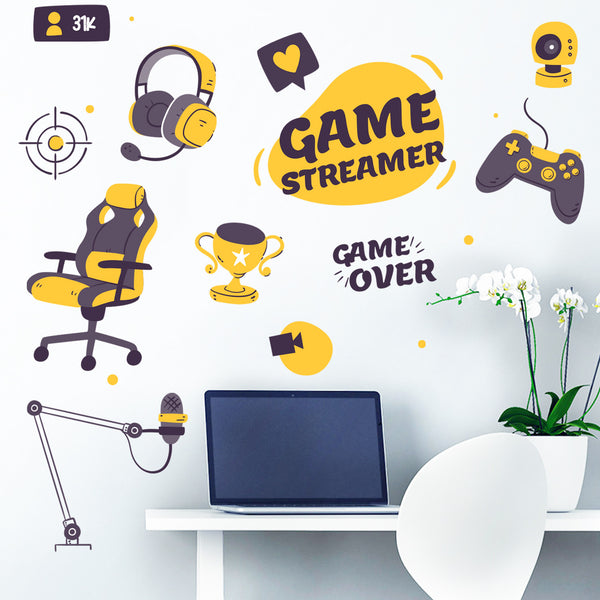 Cross-border   game elements professional decorative stickers family game room wall art wall stickers