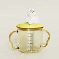 Summer new ppsu high-temperature resistant baby bear water bottle, anti-choking straw cup for home use, children's training cup