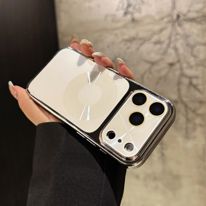 New star ring magnetic iphone 17 pro case with lens protector - iphone 16 instant aurora effect, large view window