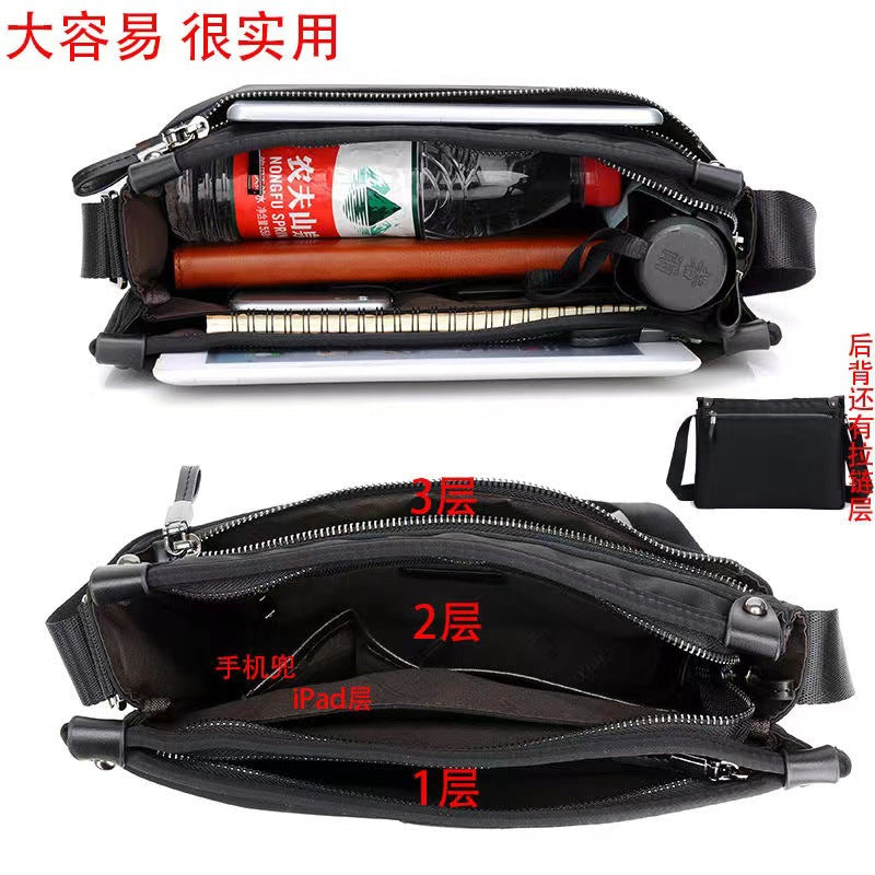 Customized Korean version of Oxford spinning men's bag shoulder bag casual men's messenger bag large capacity trend horizontal men's bag