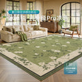 Cooling ice silk mat cream style green living room carpet new summer bedroom no-wash wipeable mat floor mat