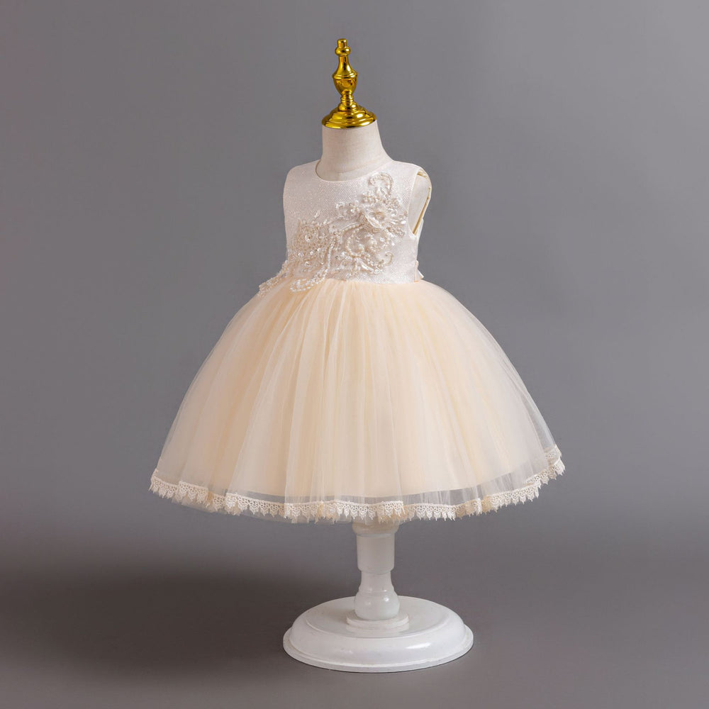 Export ready-made baby girl princess dress puffy gauze cake dress first birthday dress kids dress