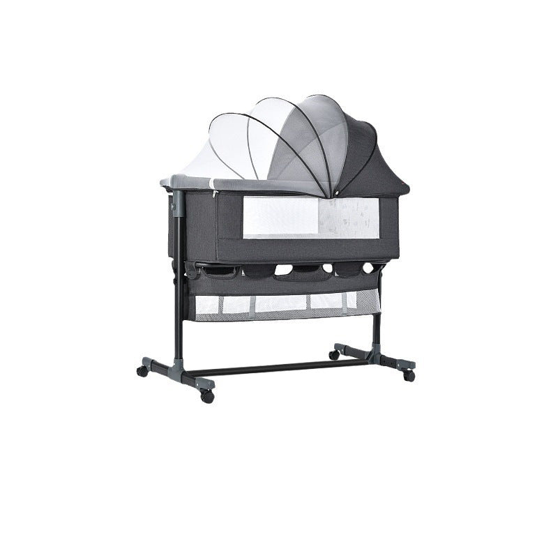 Baby crib newborn bed splicing large bed baby rocking bed bb children's bed cradle bed multifunctional movable foldable