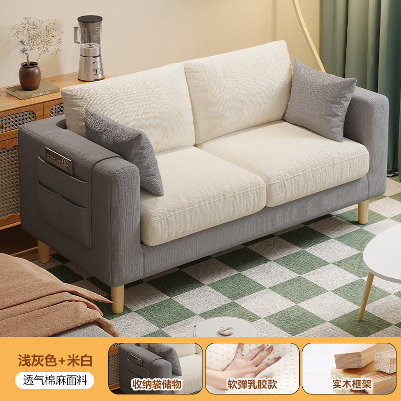 new arrival fabric sofa living room single tofu block casual modern rental room double small apartment sofa chair