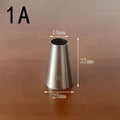 Medium decorating nozzle 1m#2d# seamless 304 stainless steel cream cake baking decorating tool in stock wholesale