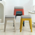 Soft plastic medium-sized kids stool living room dining table stool thickened adult for home durable and stackable storage
