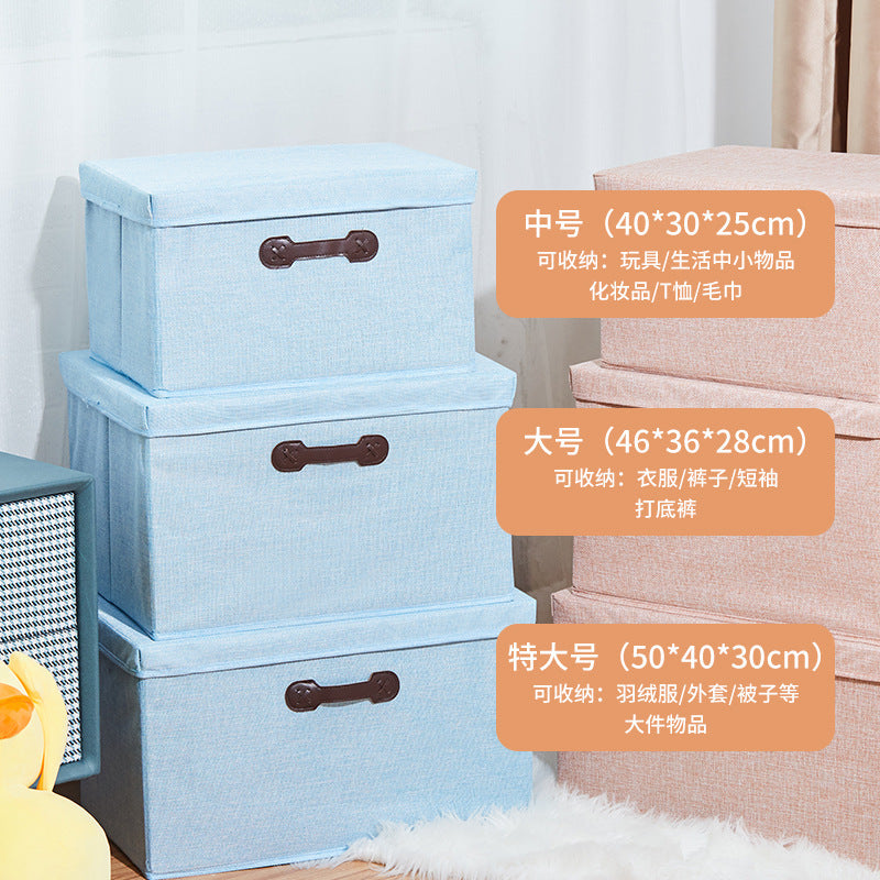 Foldable Baina box, selected fabrics, preferred materials, wardrobe storage with lid, finishing box, personalized storage customization