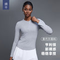 Autumn casual versatile henley shirt modal skin-friendly activewear top fitness yoga long sleeve t-shirt women's d25146