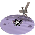 Cute kuromi round rug for living room, computer chair mat for study, foot pad for dressing table in cloakroom, bedside blanket for bedroom