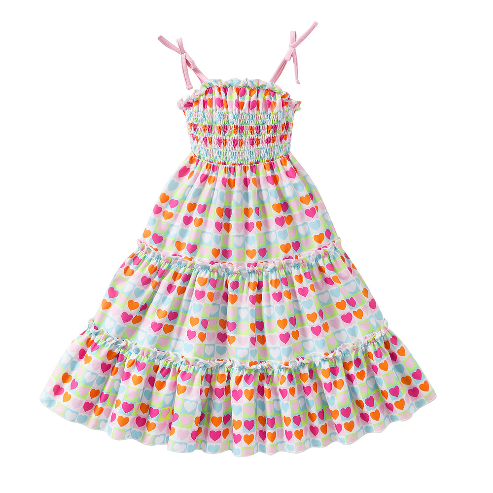 Children's suspender heart dress suspender skirt
