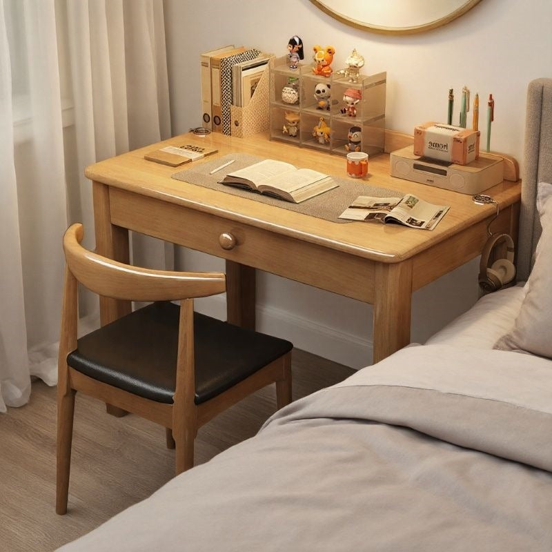 Solid wood desk home office desk 70/80/90cm writing desk bedroom student study table small apartment computer desk