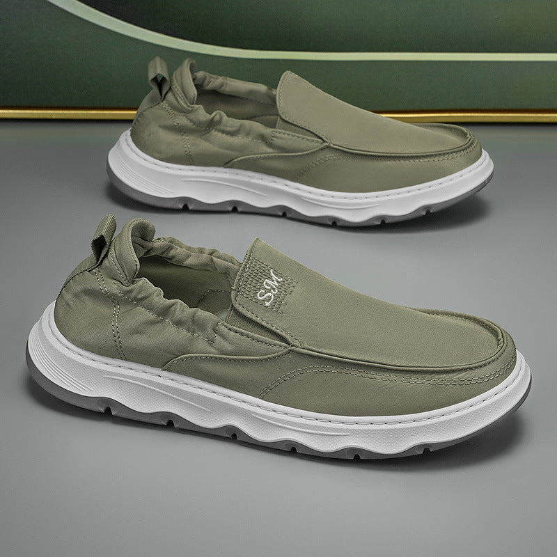 Ice silk canvas men's shoes winternew arrivalpopular lazy one-leg sports casual sneakers old beijing cloth shoes
