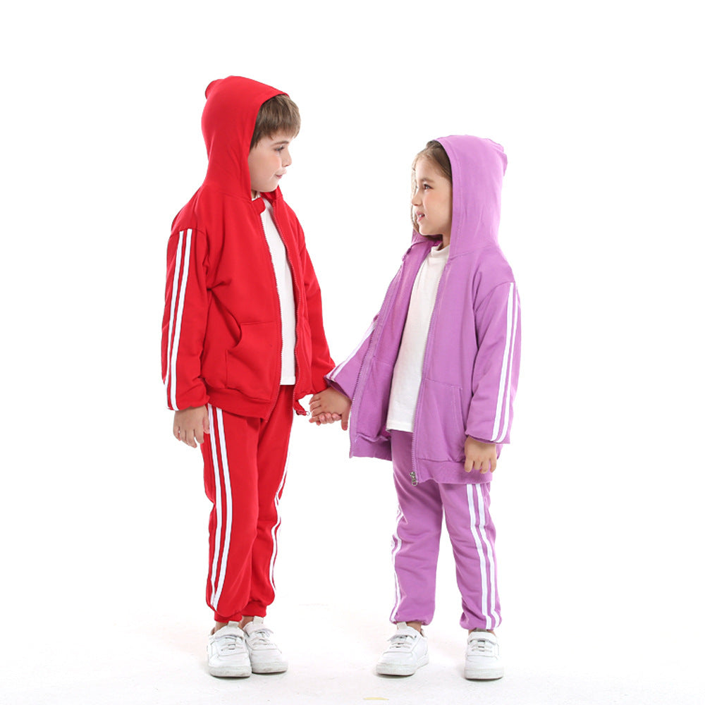 Boys' and girls' spring/autumn hooded sweatshirt set - new spring collection - kids' sweatpants - children's clothing - activewear set