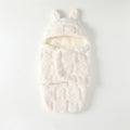 0-12 months baby autumn/winter thickened anti-startle sleep sack, coral fleece newborn swaddle, baby outdoor anti-kick blanket