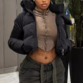 Exclusive custom link for european and american women's apparel: women's hooded padded jacket