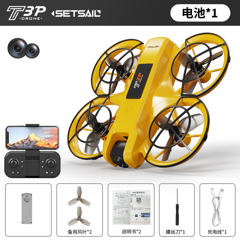 t3p drone 4.5inch - large screen hd aerial photography, optical flow positioning, obstacle avoidance, extended flight time remote control aircraft