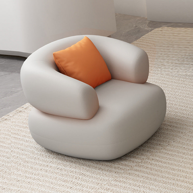 new luxury arc-shaped cat-scratch leather sofa set - ideal for clothing stores, beauty salons, lounges, and reception areas