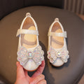 spring/autumn korean style new girls' leather shoes bow princess flats kids' velcro performance dance shoes
