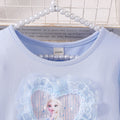 Girls' frozen elsa snowflake short-sleeve mesh princess dress - new summer collection - kids' lace tutu party dress
