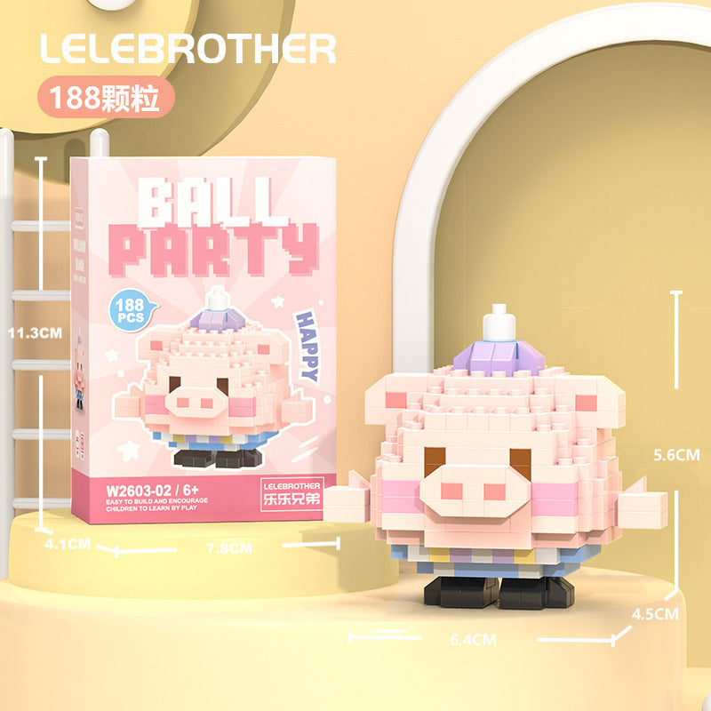 Compatible with lego micro bricks, cartoon figurines, children's educational building blocks, assembly toys, cross-border market stall gifts, wholesale