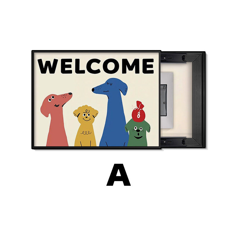 Dopamine ins meter box decorative painting 2024 new distribution box blocking mural switch box hanging painting