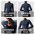 New stand collar fitness topslong sleeves sports outwear slimming look running yoga clothes zipper tight fitness clothes for women