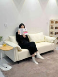 Sofa living room small apartment b&b rental room double three-seater ear lazy straight row fabric sofa new arrival