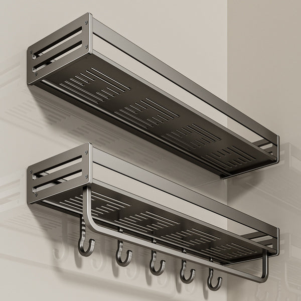 Toilet rack No punching wall hanging toilet toilet toilet space aluminum wall bathroom shower gel storage shelf