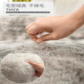 Silk wool carpet round scandinavian bedroom bedside carpet living room study bay window thickenedpure color tie-dye long hair floor mat