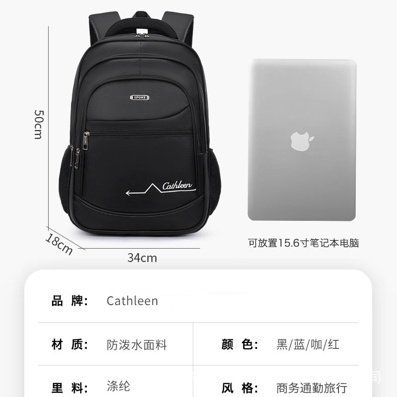 New business backpack men's multi-functional backpack simple large capacity computer bag schoolbag plus logo bag commuting