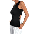 women's clothing, spring/summer  new arrivals: minimalist and sexy tank top with an asymmetrical, high-low hem