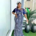 e-commerce european and american sequined slim-fit mermaid evening gown maxi dress african women's clothing  plus size dress