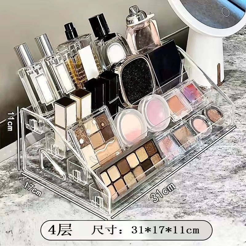 Acrylic ladder display stand blind box storage rack bar storage multi-layer transparent display stand cosmetics storage rack