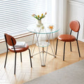Round modern coffee table movable tempered glass living room for home round table casual tableaccessible luxury small apartment ins