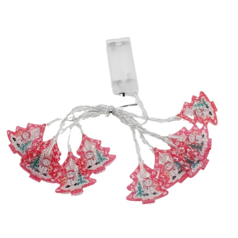 LED Christmas light string battery box snowflake elk Christmas tree decorative light string Santa Claus festive atmosphere lights