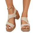 summer new arrival: plus size women's heeled sandals for export (size difference: 0.67). cross-border, sizes 36-43. dropshipping available for  and