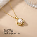 European and american hot-selling fashion zircon pearl necklace for women, lightweight luxury, niche, versatile, elegant, fashionable titanium steel clavicle chain jewelry