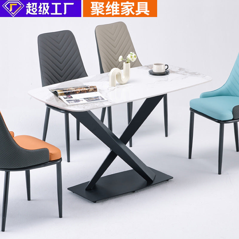 Factory direct italian-inspired luxury sintered stone dining table - modern minimalist rectangular dining table for small spaces