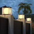 Outdoor solar post cap lights, modern minimalist fence lights, waterproof pillar lights, villa gate post lights