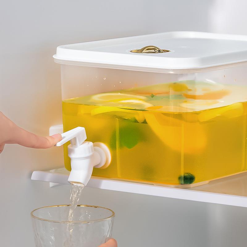 exclusive refrigerator cold water kettle with faucet 3l capacity lemon fruit teapot beverage juice teapot cold water kettle