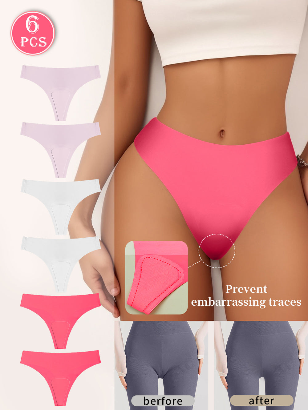 foreign trade ice silk seamless anti-embarrassment low-waist underwear sports yoga anti-embarrassment line underwear for women  new style