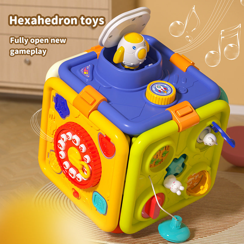 Cross-border baby busy ball 0-3 years old baby polyhedron hexahedron multifunctional game box game table toy